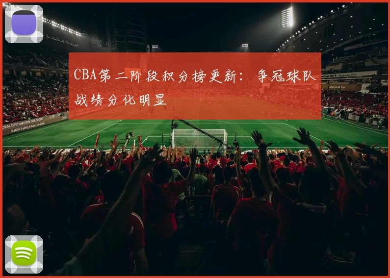 CBA第二阶段积分榜更新：争冠球队战绩分化明显