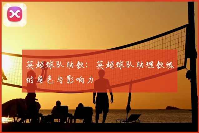 英超球队助教：英超球队助理教练的角色与影响力